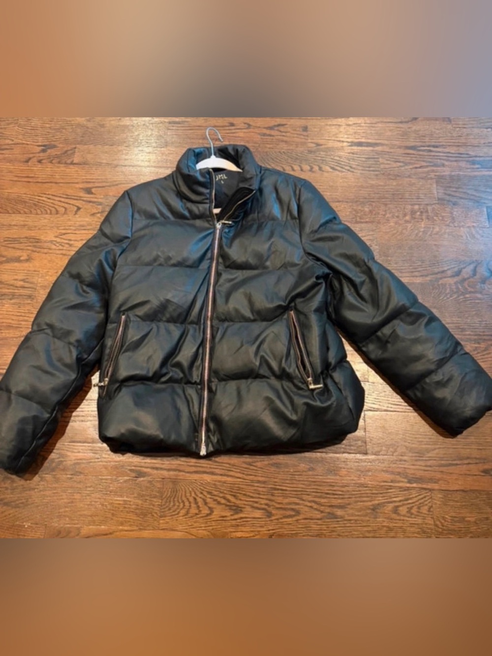 J. McLaughlin Black Quilted Puffer Coat